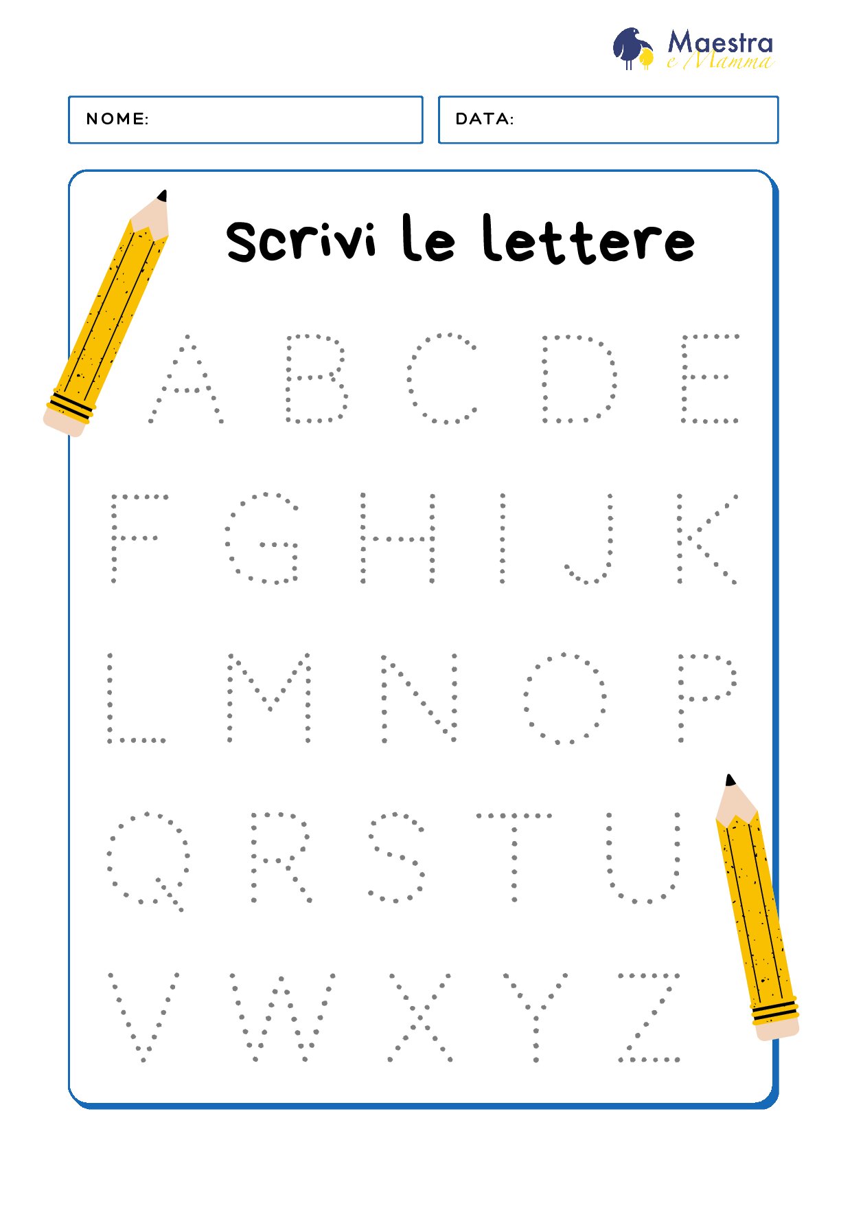 Scheda pregrafismo alfabeto [87 KB]