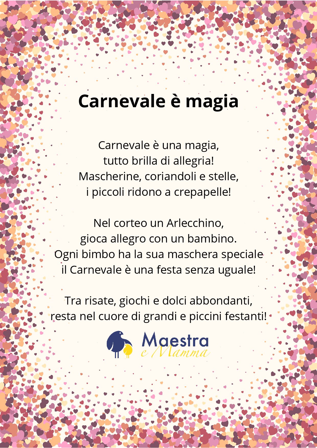 Poesia di carnevale 'carnevale è magia' [2 MB]