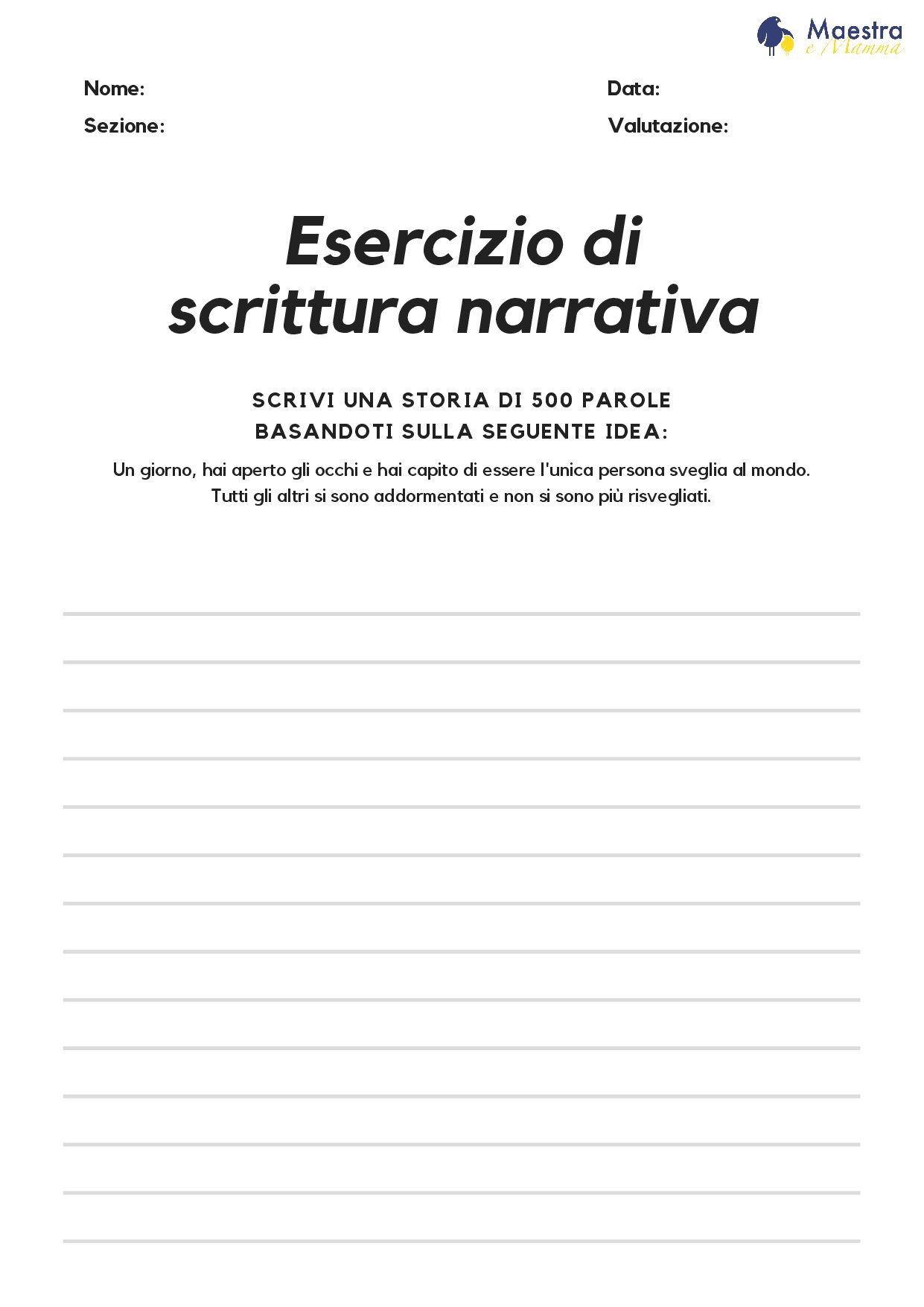 Esercizio di scrittura narrativa [61 KB]