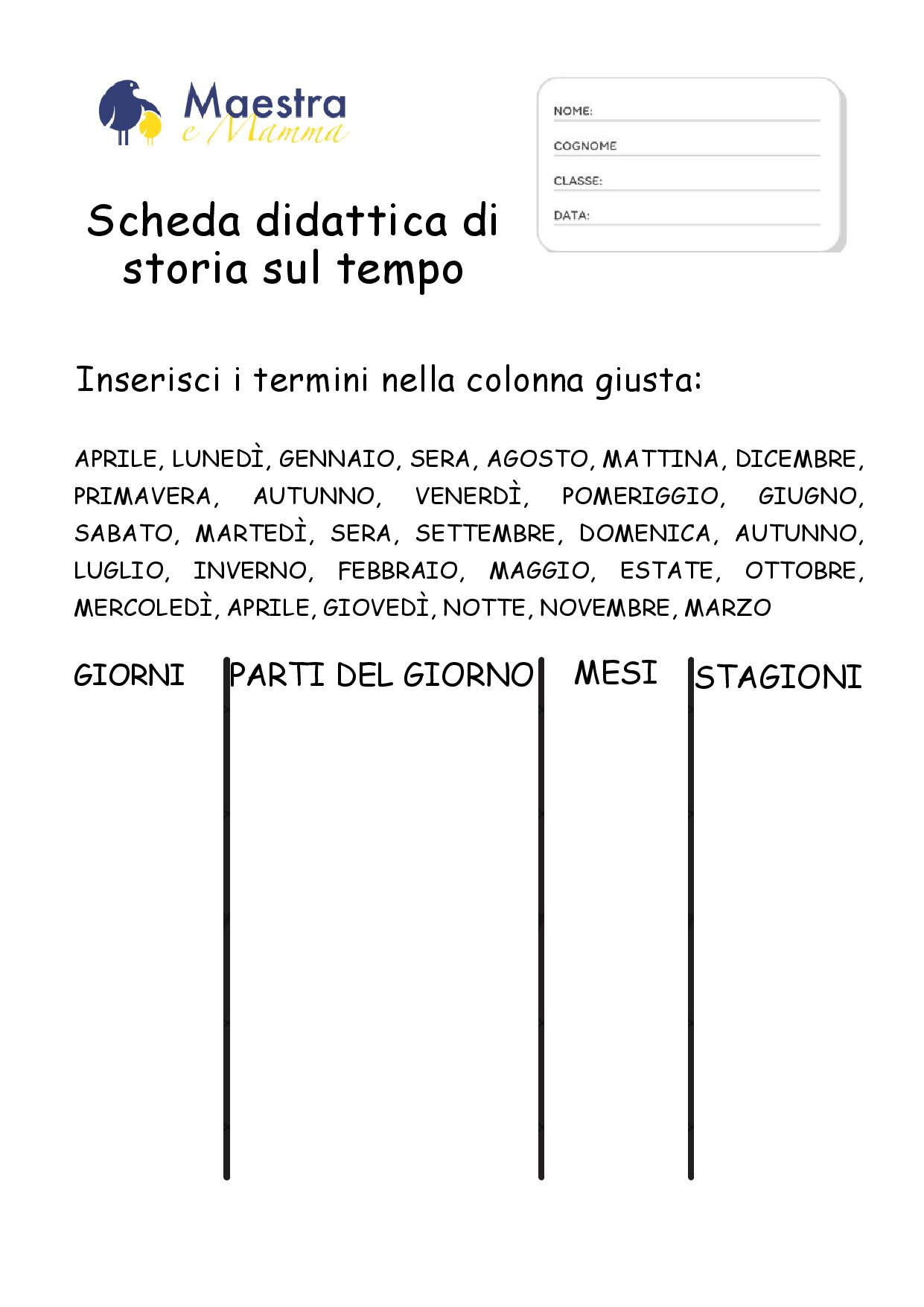 scheda sul tempo [54 KB]