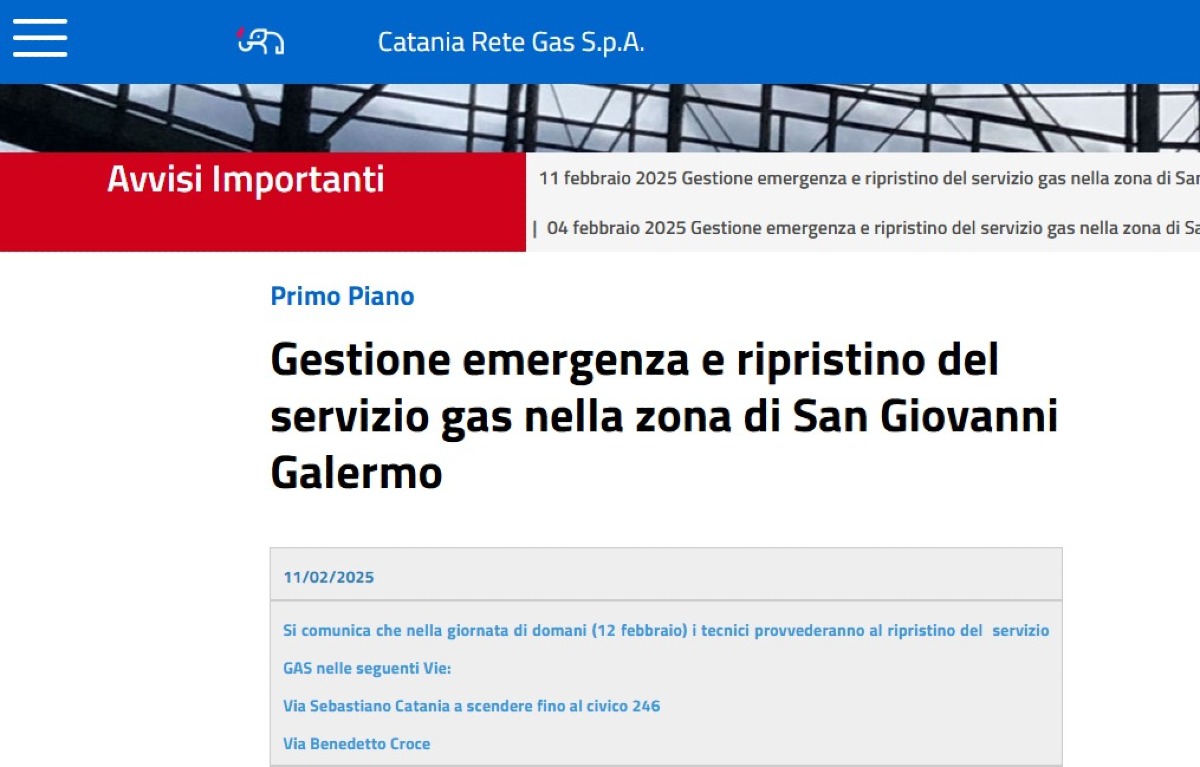 500 utenze riattivate in un giorno | L’impegno di Catania Rete Gas per la normalità - 