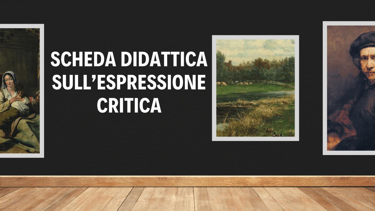 Scheda didattica sulla critica per bambini: analizza e descrivi un’opera d’arte. - 