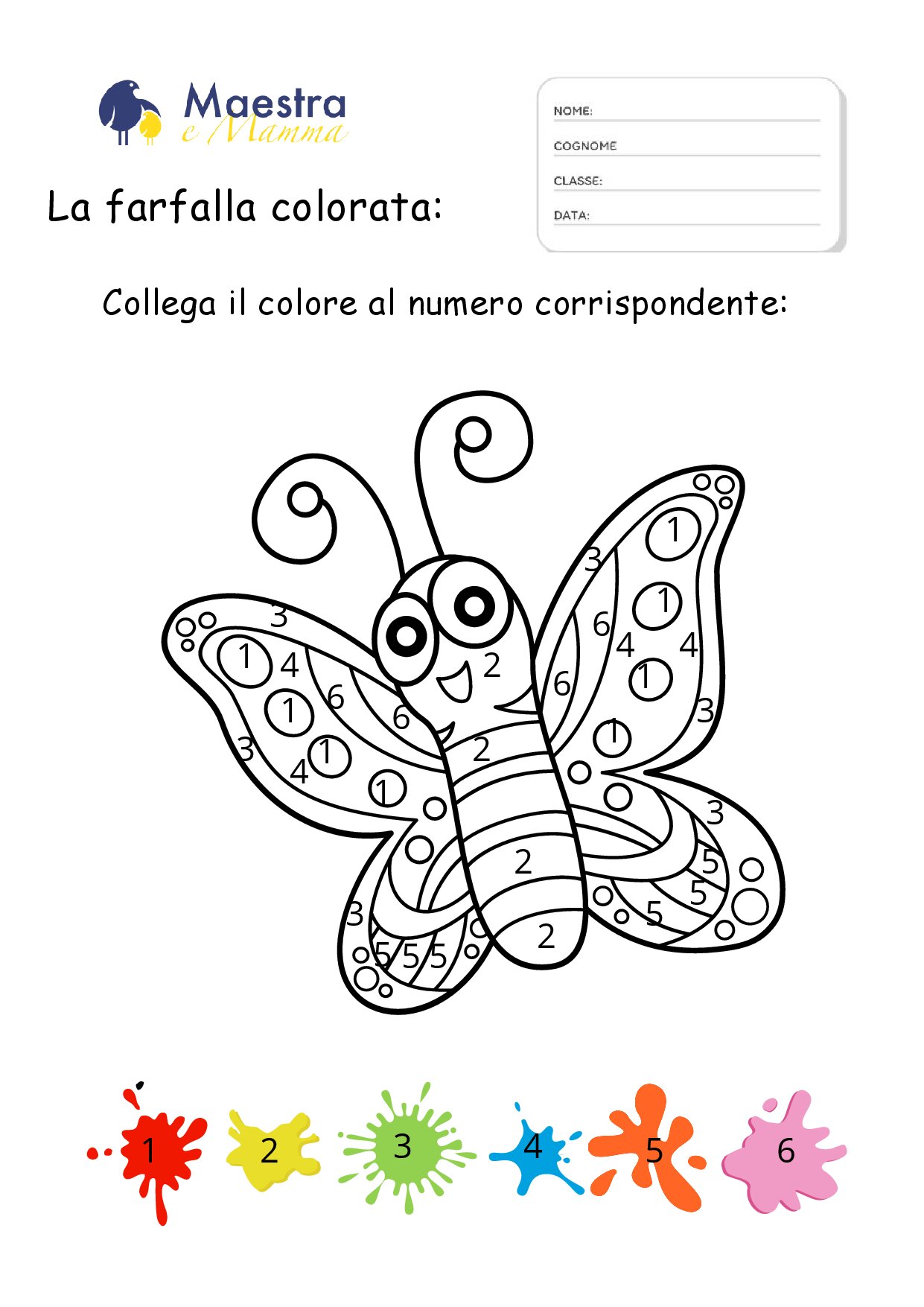 scheda per materna sui colori [118 KB]
