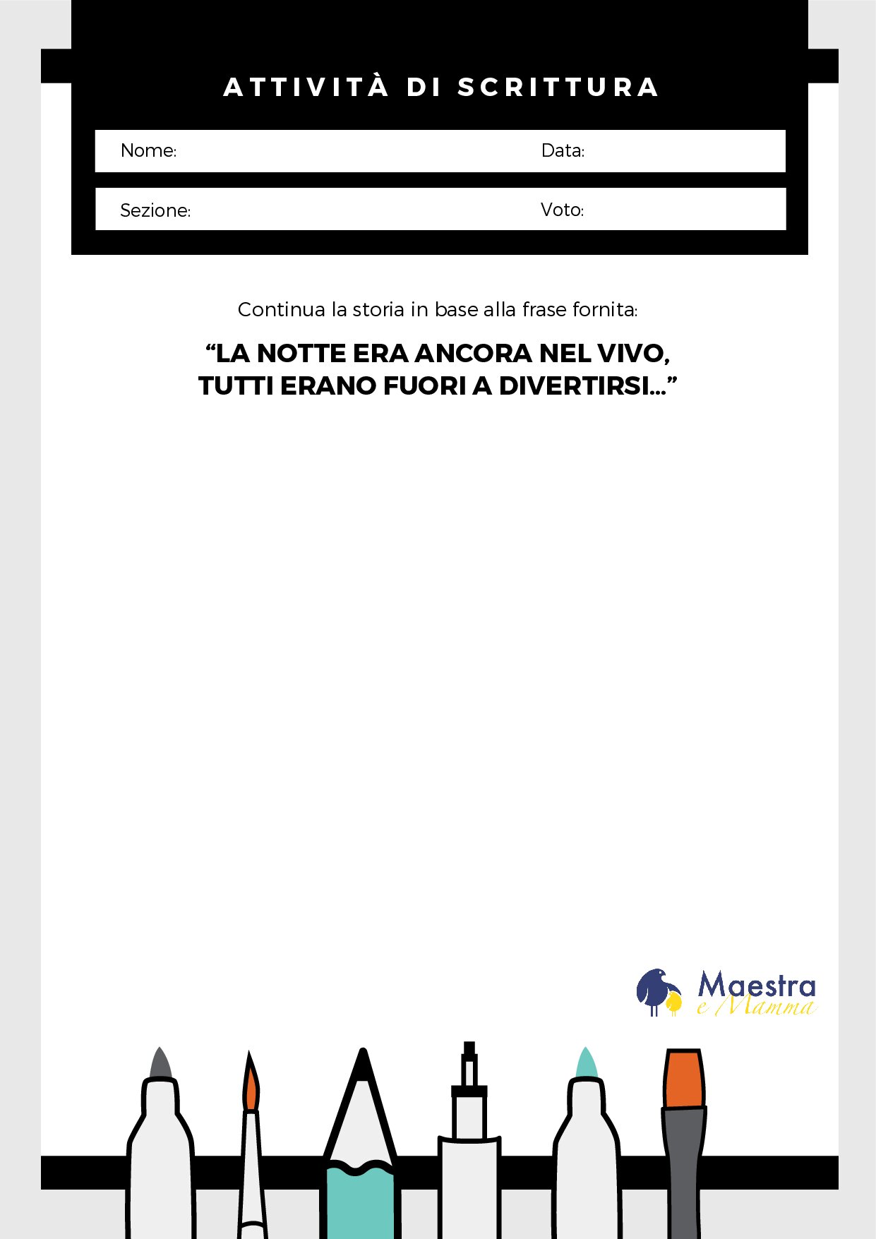 Scheda didattica attività di scrittura [64 KB]