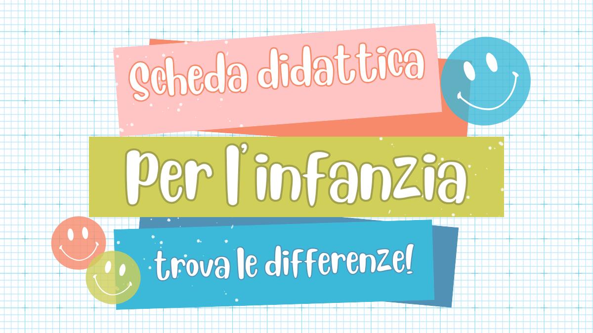 Trova le differenze: scheda educativa per bambini della scuola dell'infanzia - 