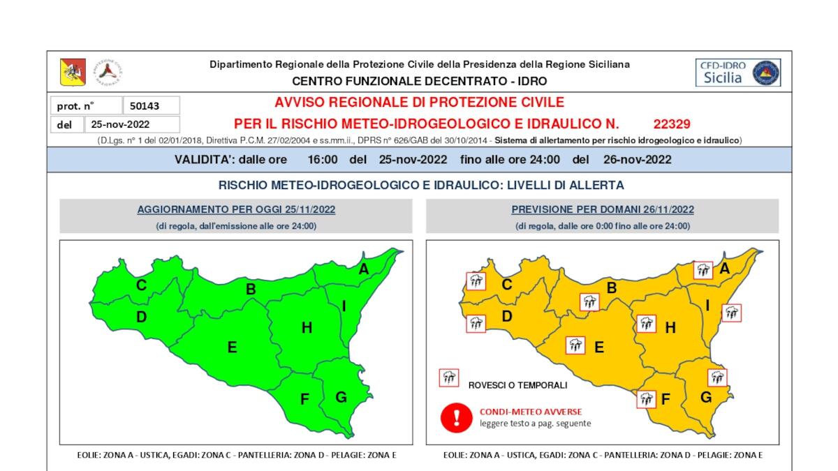 Maltempo a Catania: allerta meteo Arancione, Comune raccomanda prudenza (I DETTAGLI) - 