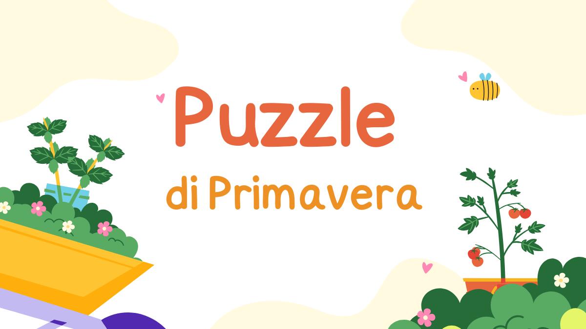Puzzle di primavera: scheda interattiva per bambini - 