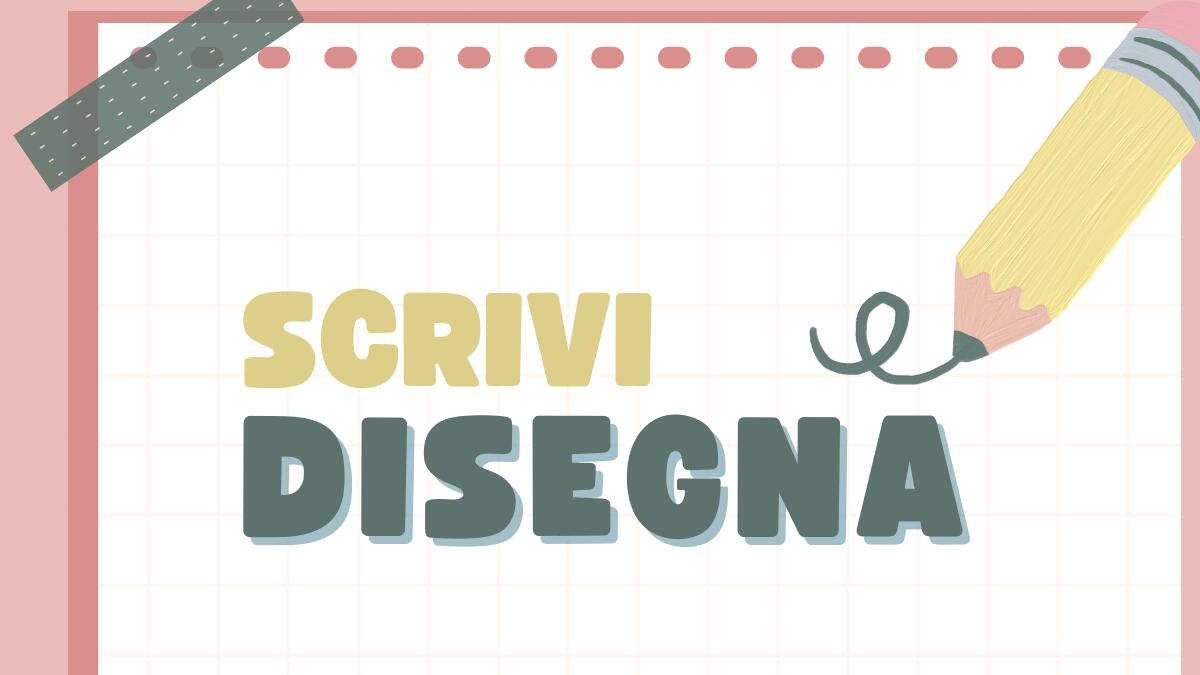 Scrivi e disegna: scheda creativa per bambini - 