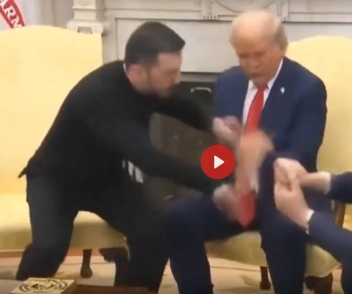 Trump e Zelensky si affrontano in una rissa da film | È tutto un deepfake o c'è qualcosa di vero? - 