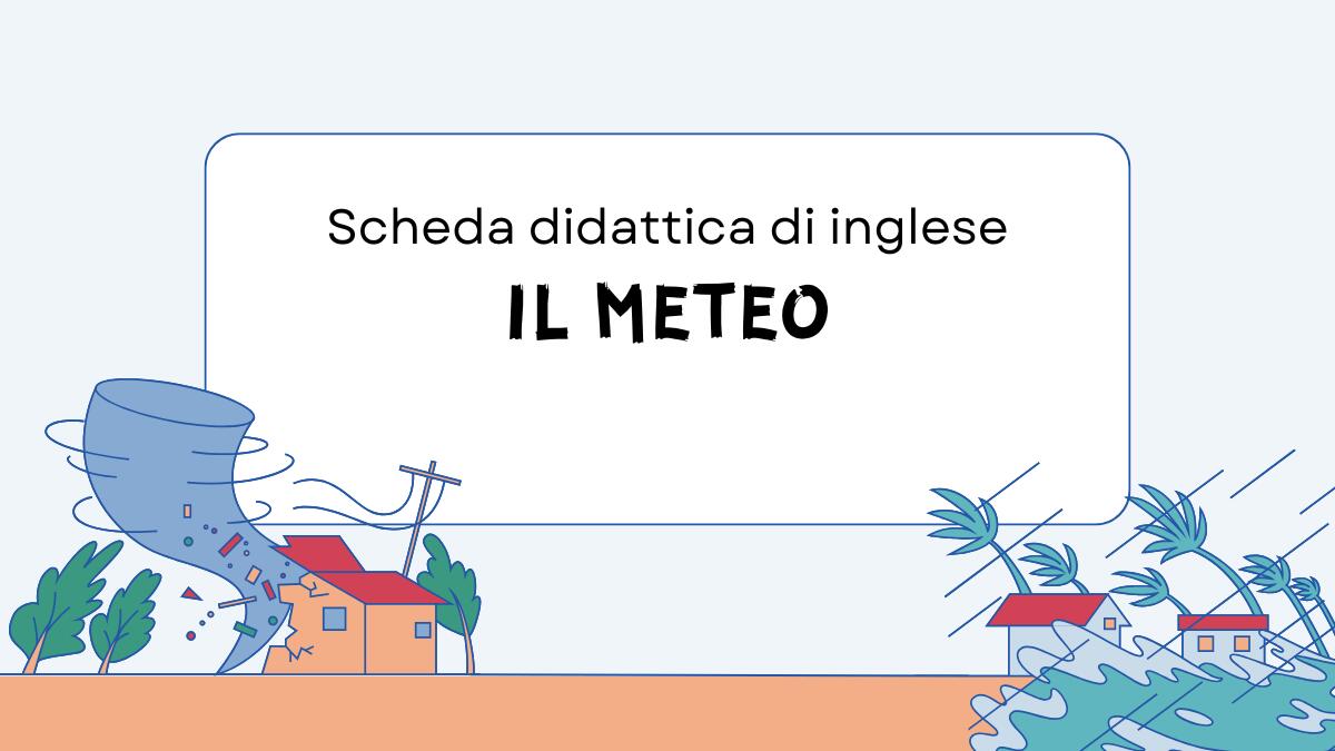 Il meteo in inglese: scheda interattiva per bambini - 