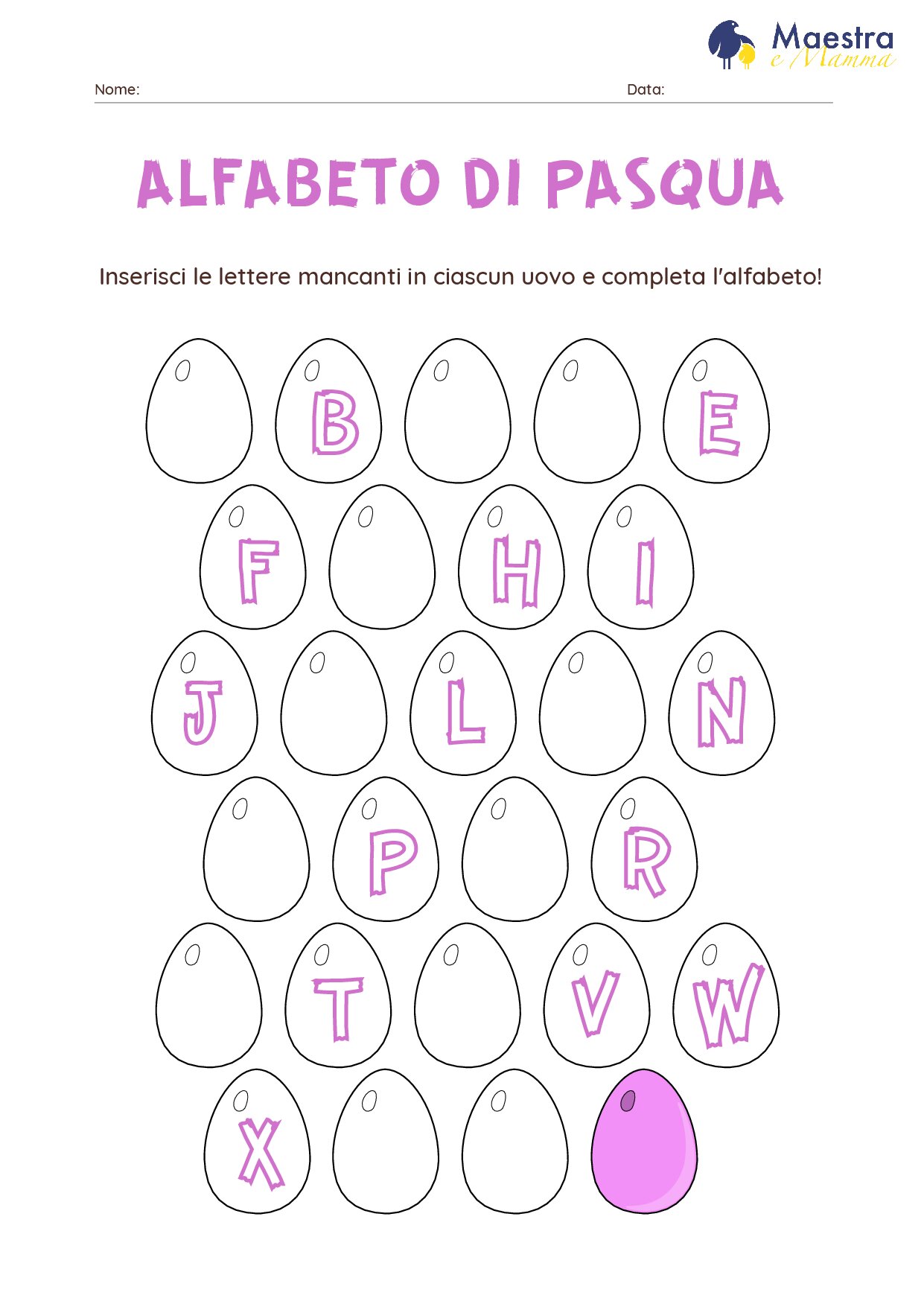 Alfabeto di pasqua [105 KB]