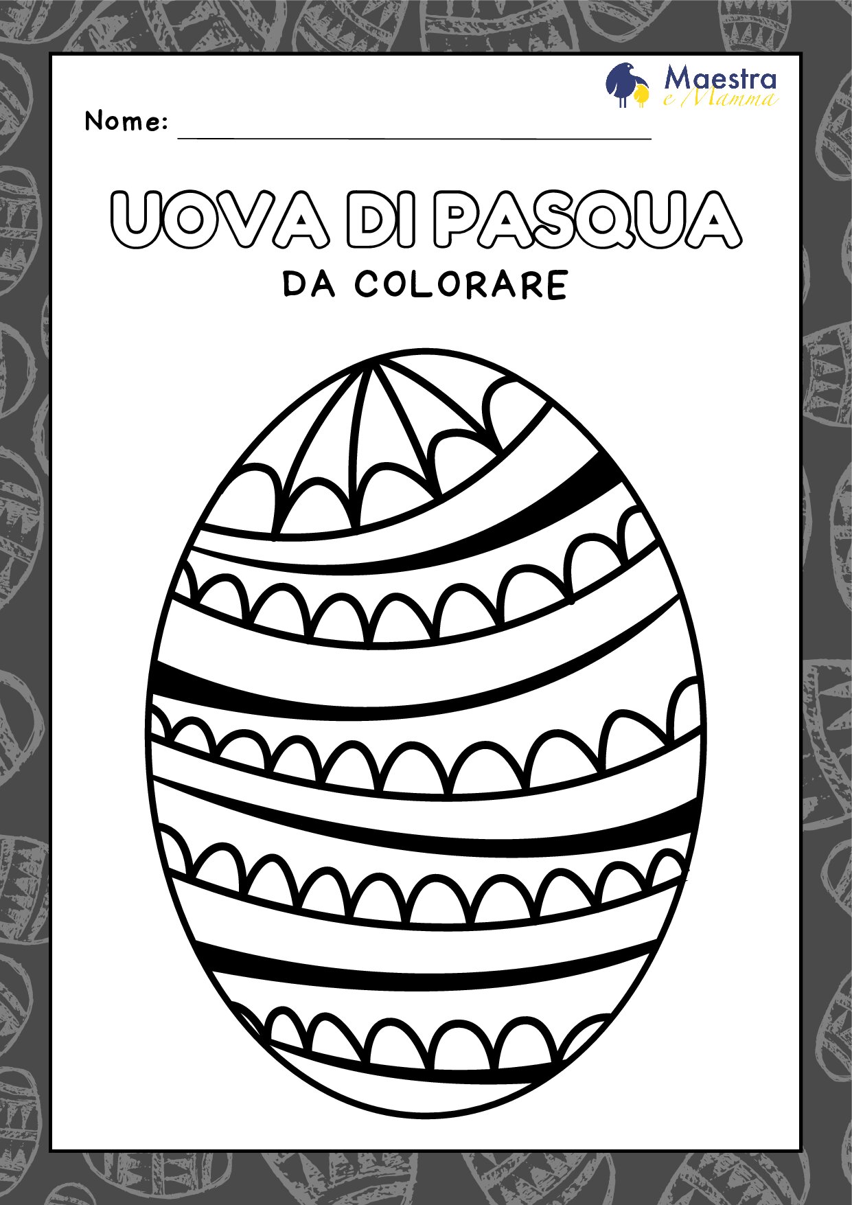 Collezione di uova di pasqua da colorare [9 MB]