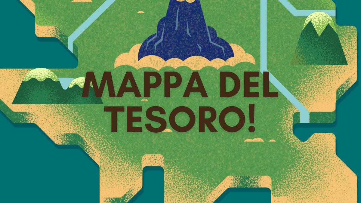 Mappa del tesoro: esercizio di logica e numeri per bambini - 