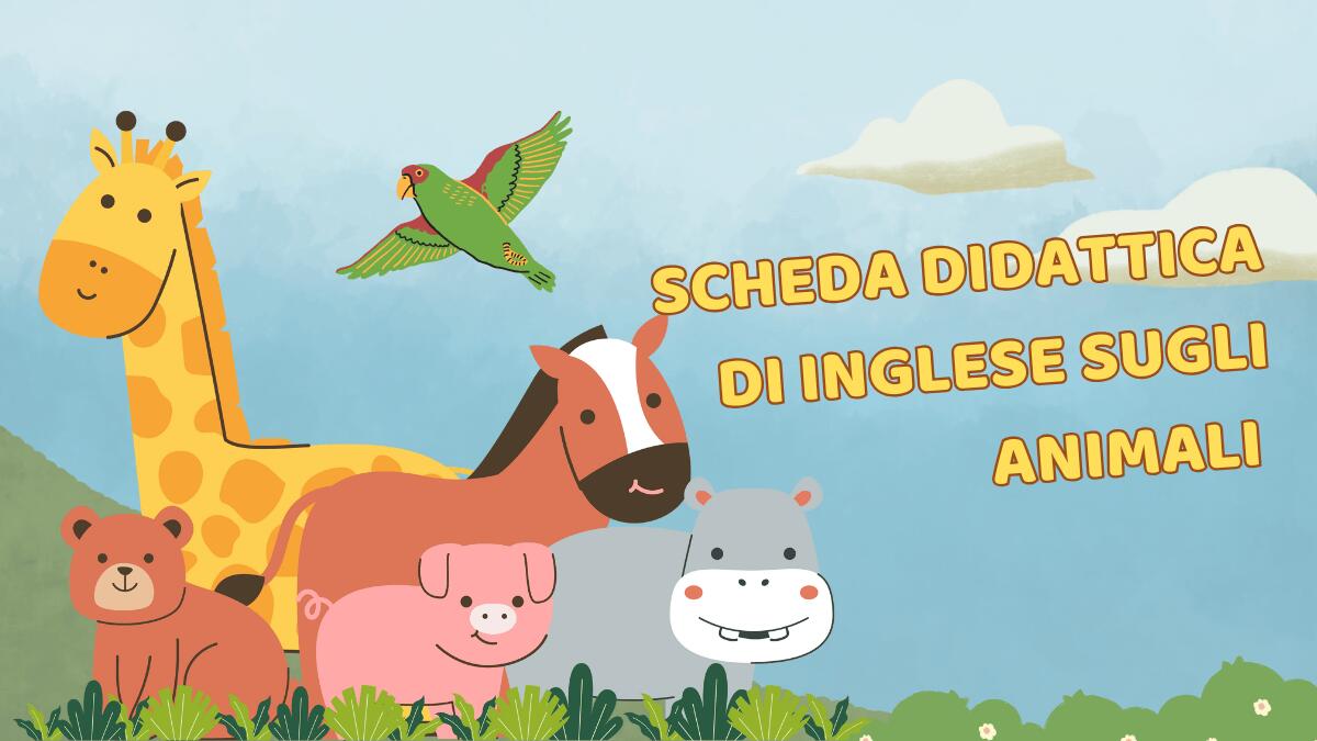 Scheda in inglese sugli animali: impara i nomi e completa gli spazi - 