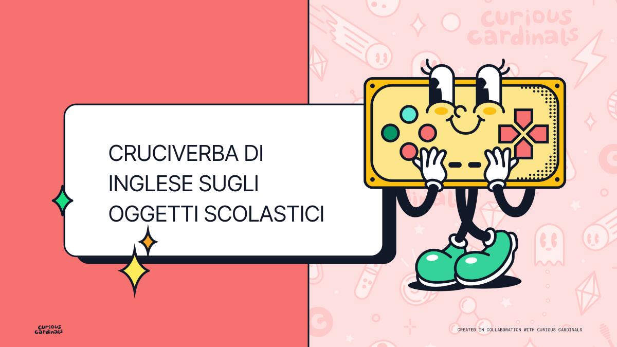 Cruciverba di inglese: trova le parole sugli oggetti scolastici - 