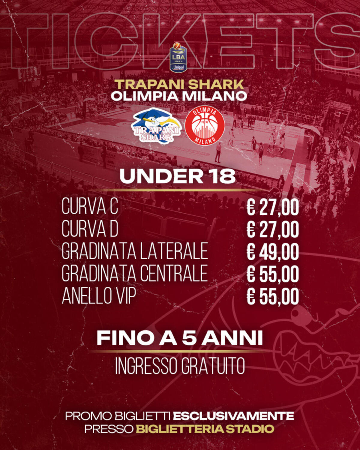 Biglietti a Prezzi Stracciati per il Trapani Shark | Gli Under 18 Non Possono Perderlo! -