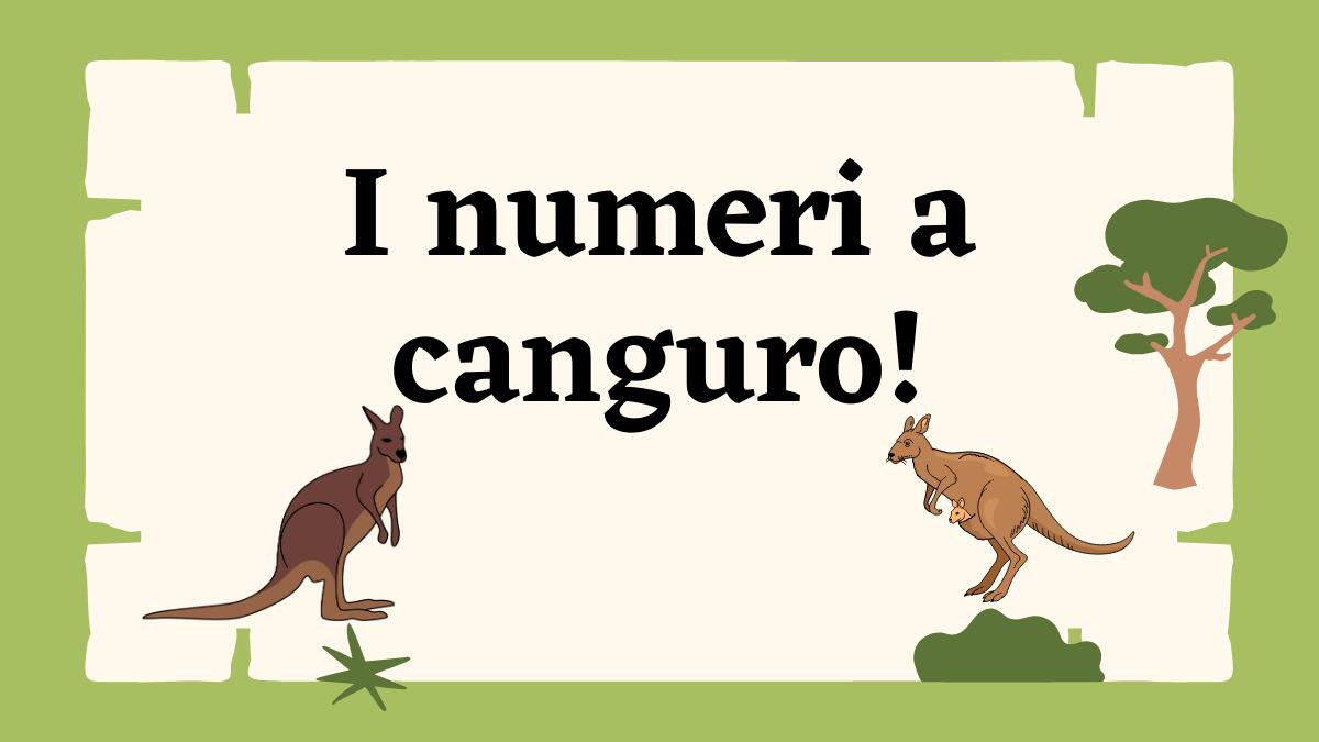 I numeri a canguro: esercizio matematico per bambini - 