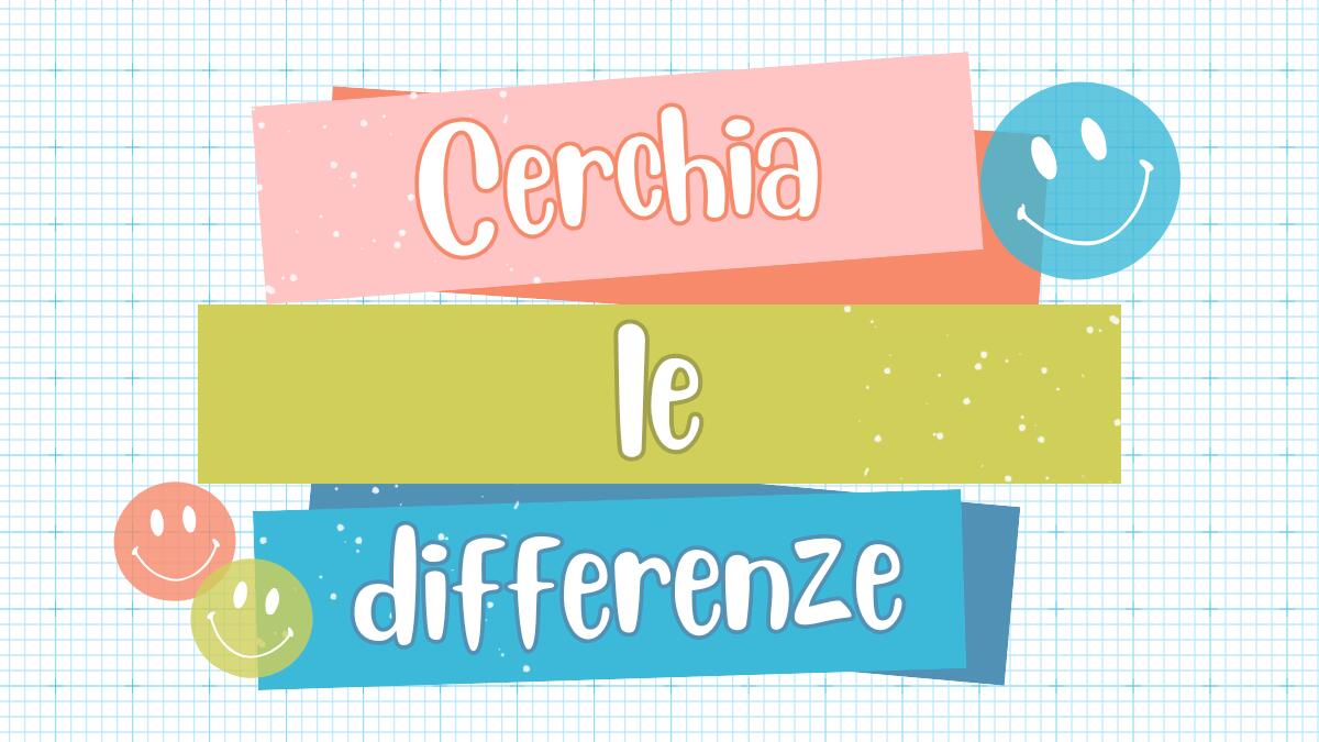 Trova le differenze: esercizio di attenzione per bambini della primaria - 