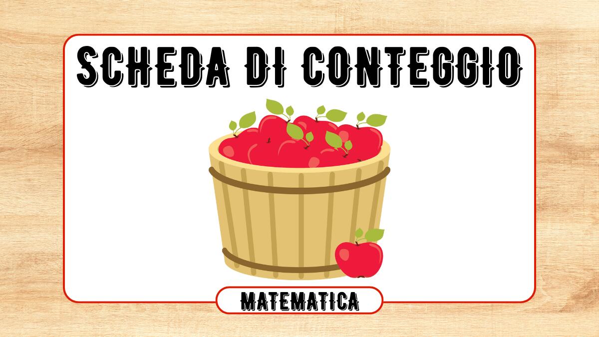 Scheda di matematica sul conteggio per bambini - 