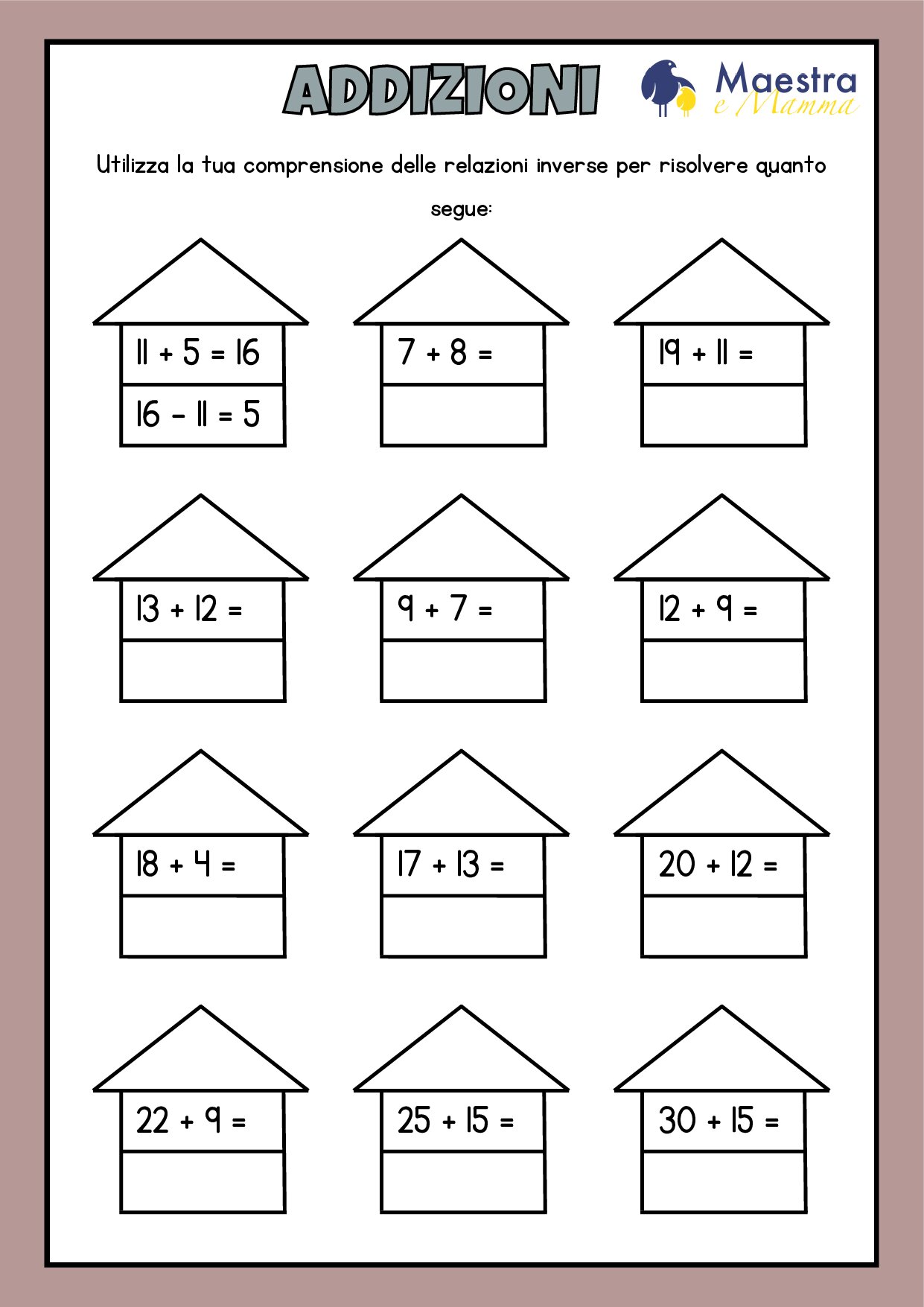 Scheda di matematica sulle relazioni inverse [47 KB]