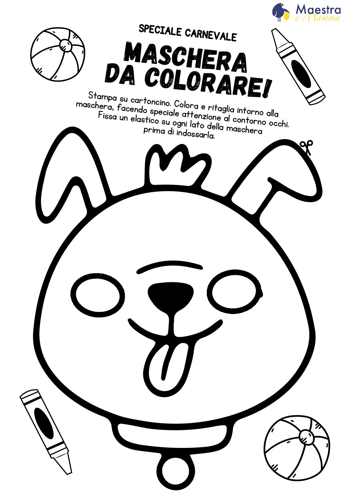 Maschera da colorare [106 KB]