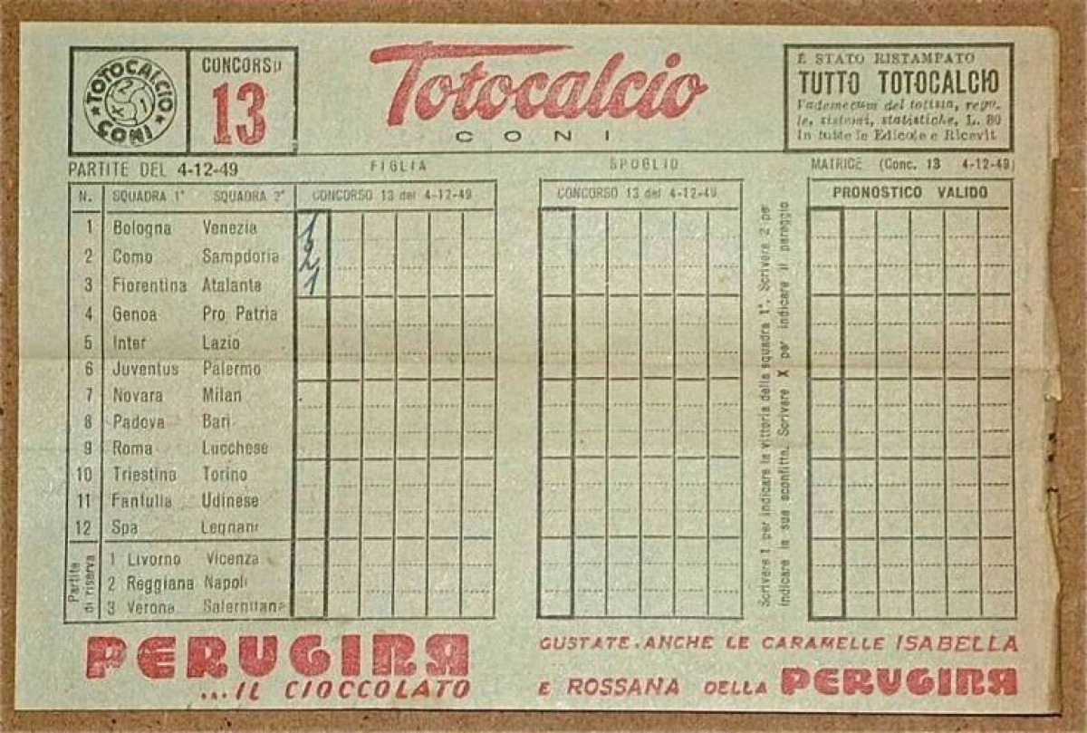 Totocalcio: il rito italiano della schedina
