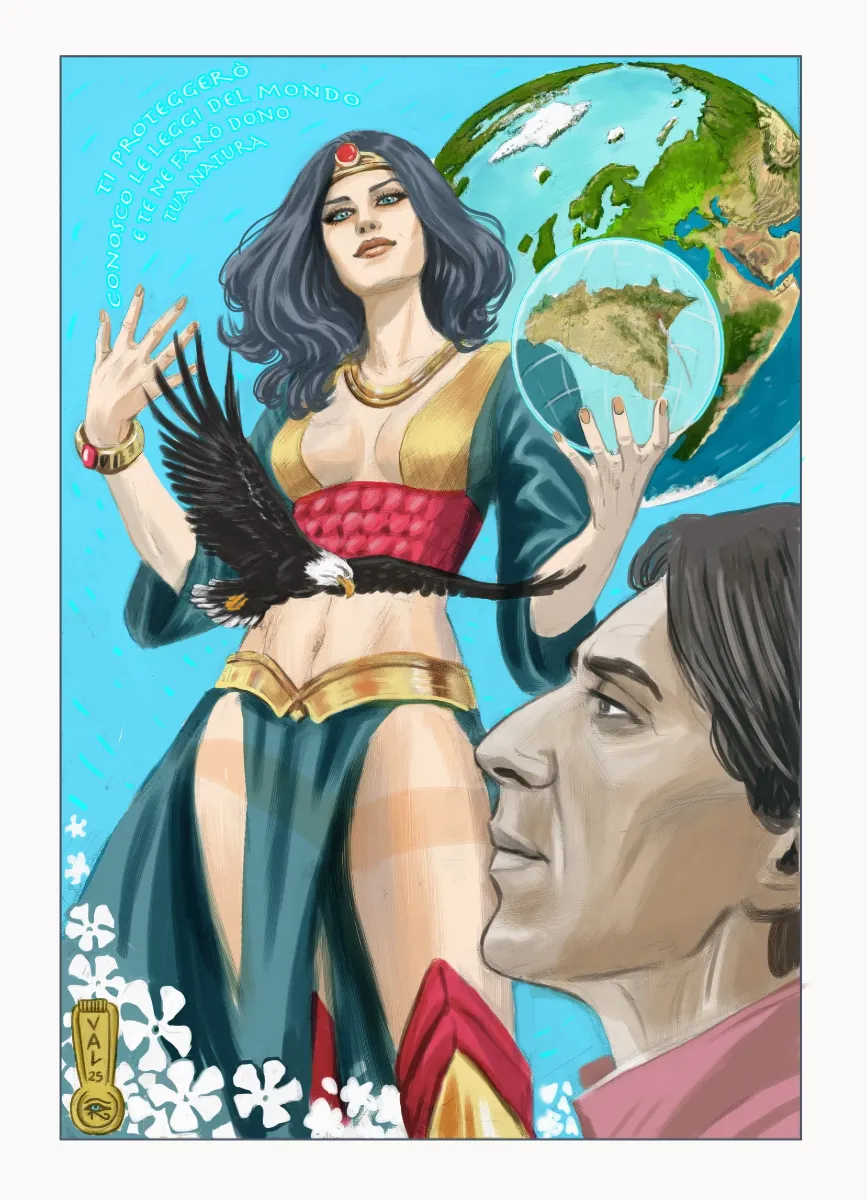 Manifesto variant Etna Comics 2025: omaggio a Franco Battiato -
