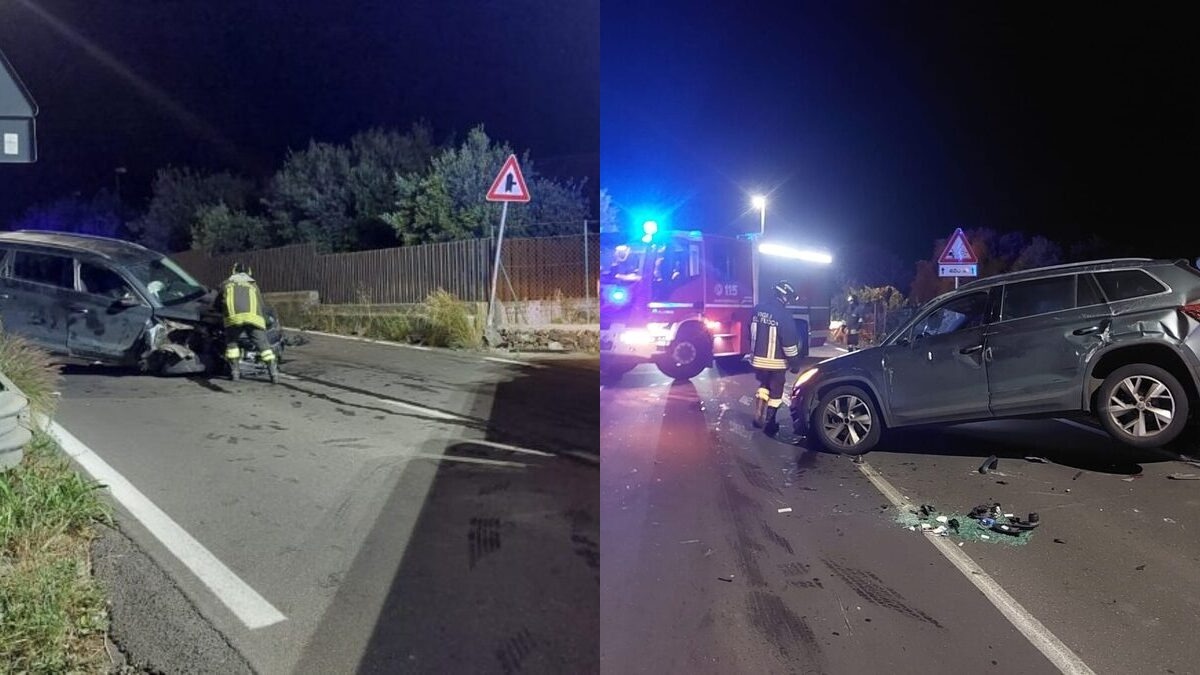 Incidente stradale nella notte: Vigili del Fuoco in azione - 