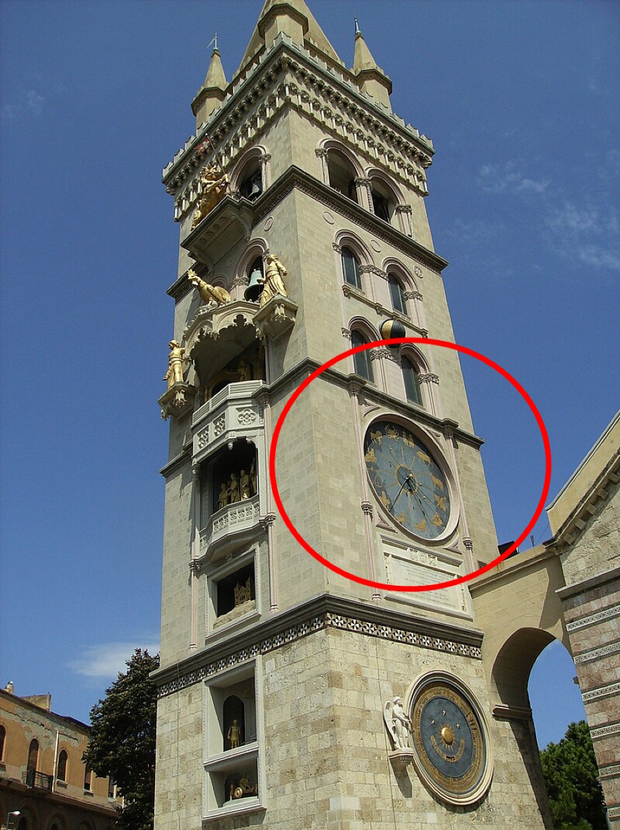 Lascia a bocca aperta chiunque lo veda | Il colosso che segna il tempo a Messina nasconde un segreto assurdo - Foto: Abxbay/Wikipedia