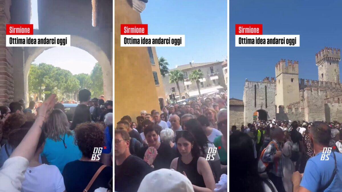 Sirmione presa d’assalto dai turisti | Ma chi ha davvero voglia di affrontare questa ressa? - 