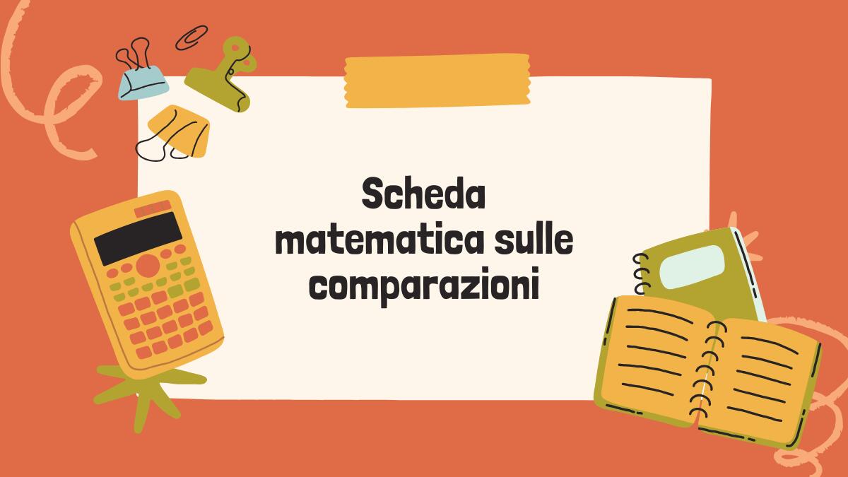 Confronta i numeri: scheda matematica con mele per bambini - 
