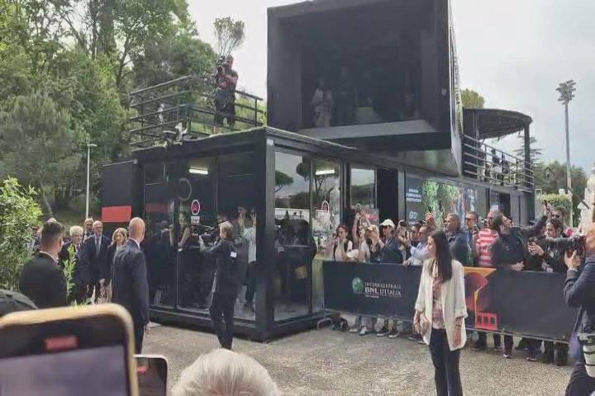 Internazionali, l'arrivo di Sergio Mattarella al Foro - Video - 