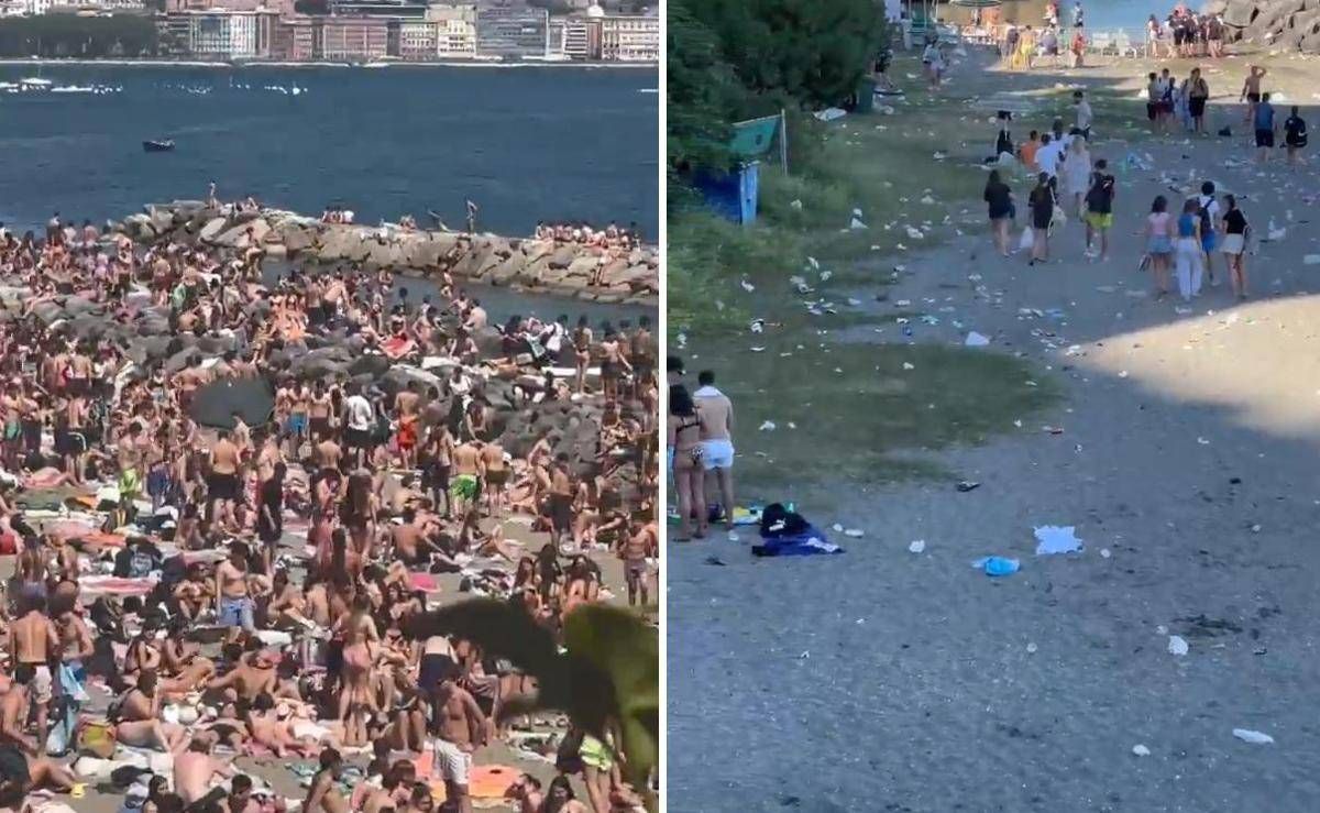 Napoli, assalto alle spiagge: prima la folla, poi i rifiuti - Video - 