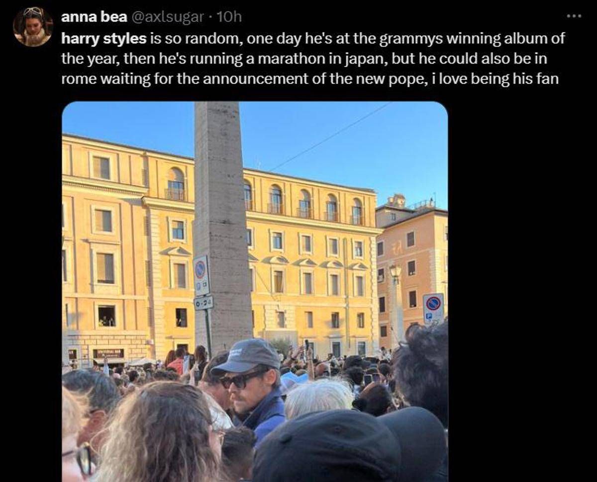 Anche Harry Styles a San Pietro per l'elezione di Papa Leone XIV - 