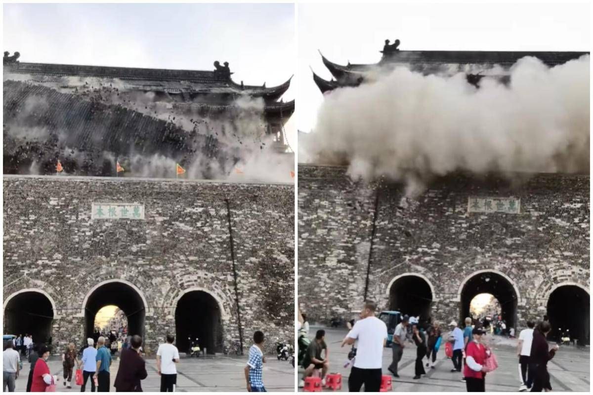 Cina, crolla il tetto della Torre del Tamburo: aveva 650 anni - Video - 