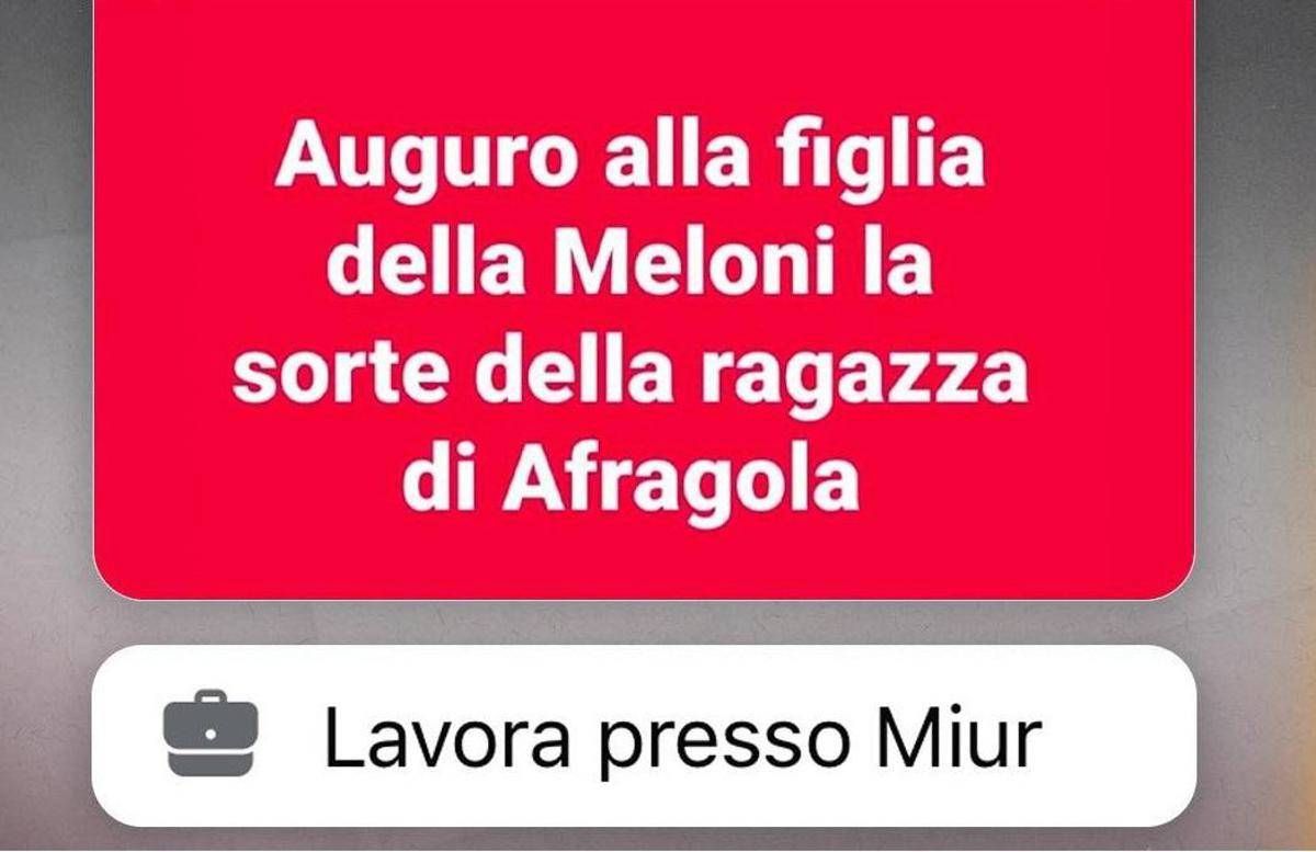 Minacce social a figlia Meloni, identificato autore: è un professore campano -