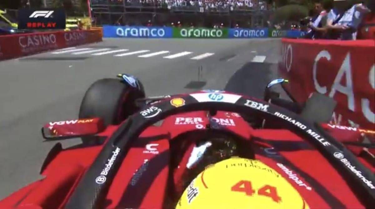 Hamilton, incidente a Monaco: colpisce le barriere e una gomma si stacca - Video - 