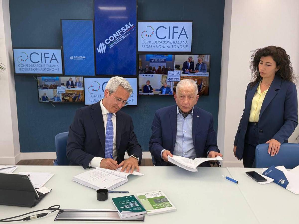 Lavoro, Cifa e Confsal firmano il Ccnl intersettoriale -