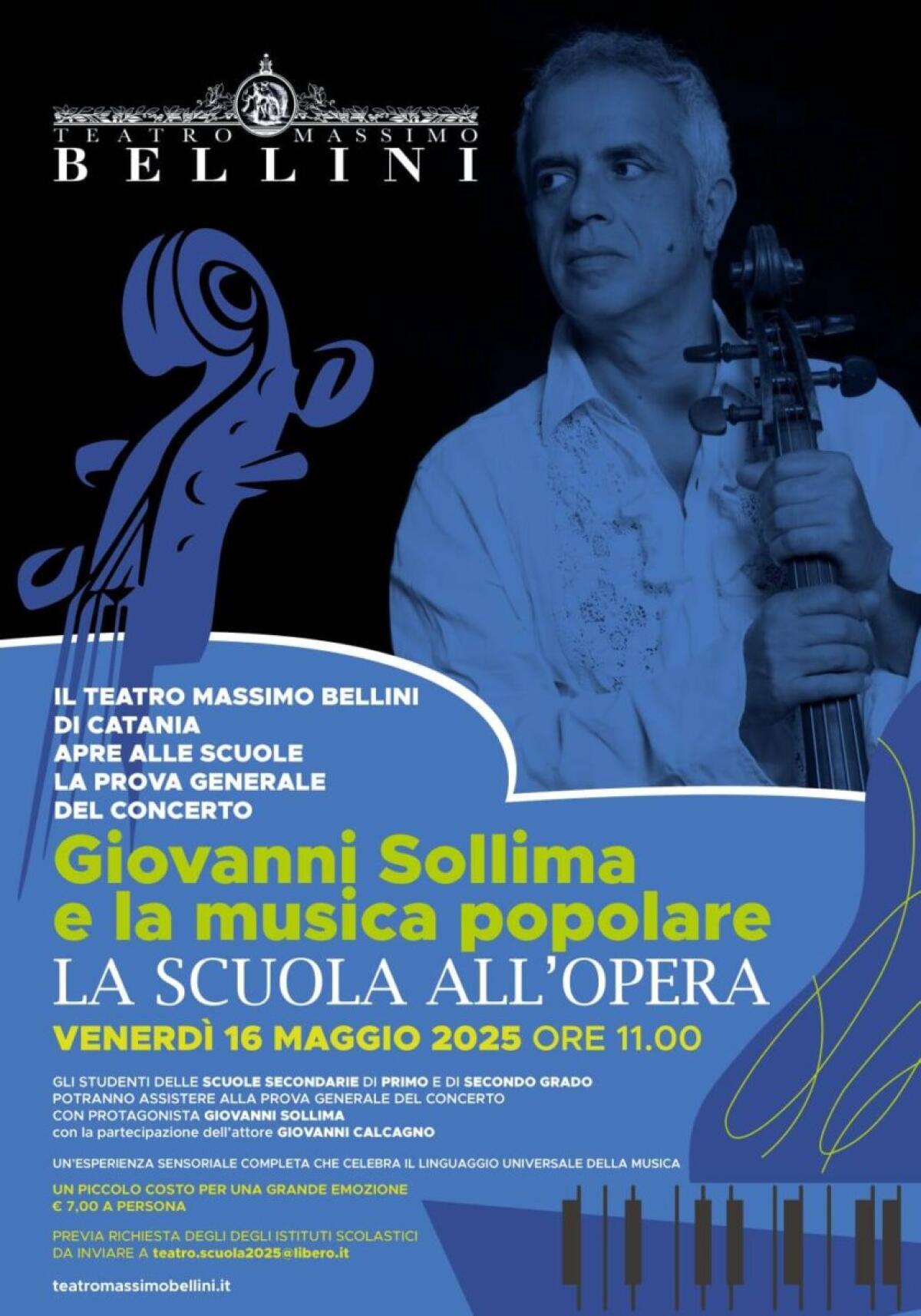 Scopri l’Emozione della Musica: Il Teatro Massimo Bellini Catania Apre le Porte alle Scuole con Giovanni Sollima -