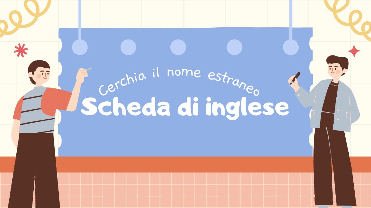 Cerchia l’estraneo: un gioco di logica per imparare in inglese - 