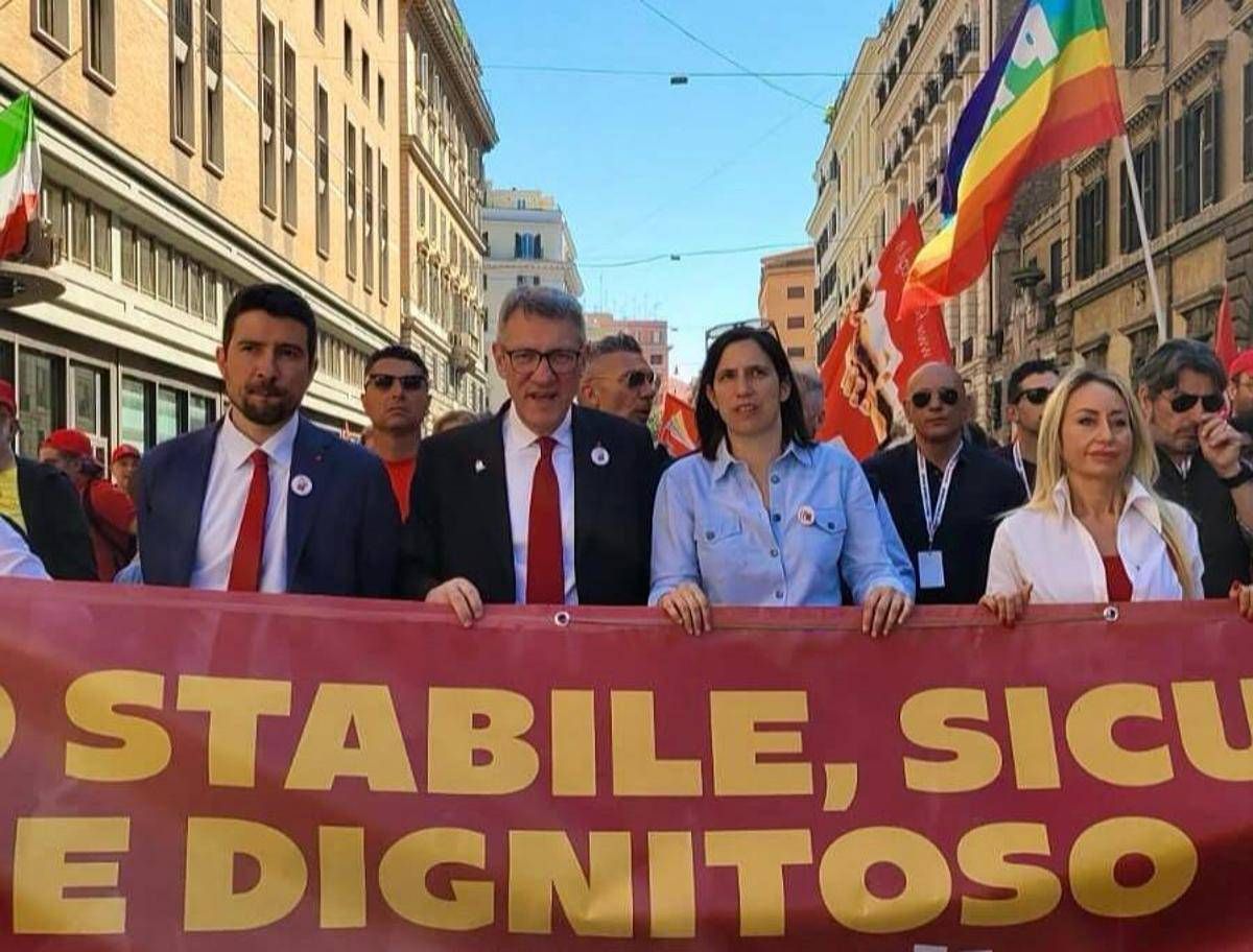 1 maggio, Schlein in piazza con la Cgil: "Andiamo a votare 5 sì ai referendum" - 