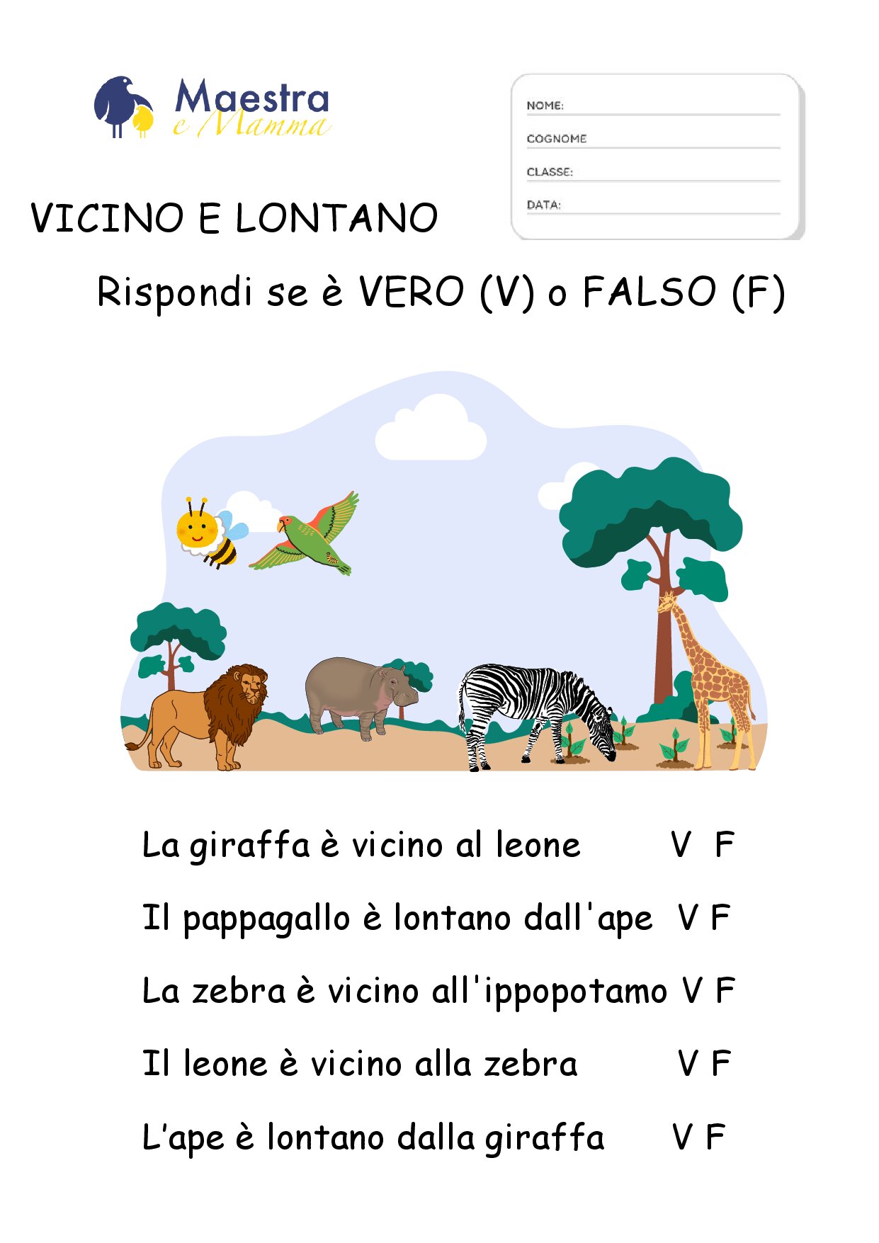 vicino e lontano geografia per 1 elementare [543 KB]