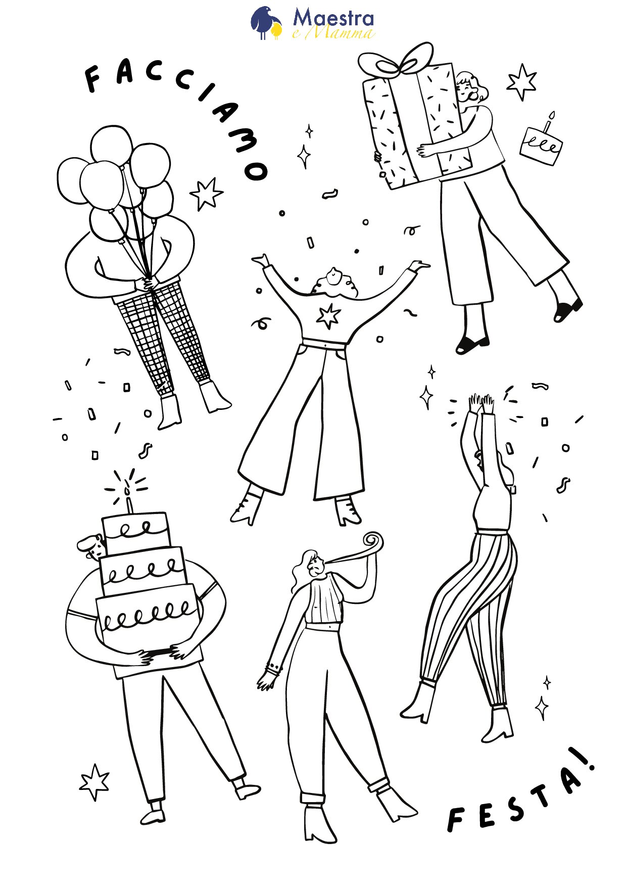 Scheda festa dei lavoratori da colorare [214 KB]