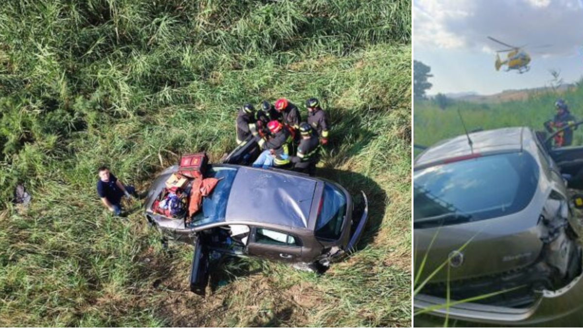 Auto precipita da viadotto autostradale: due feriti, uno grave -