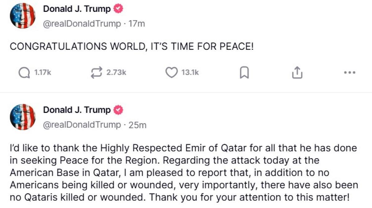 Attacco in Qatar senza vittime | Trump accusa la stampa di diffondere fake news! -
