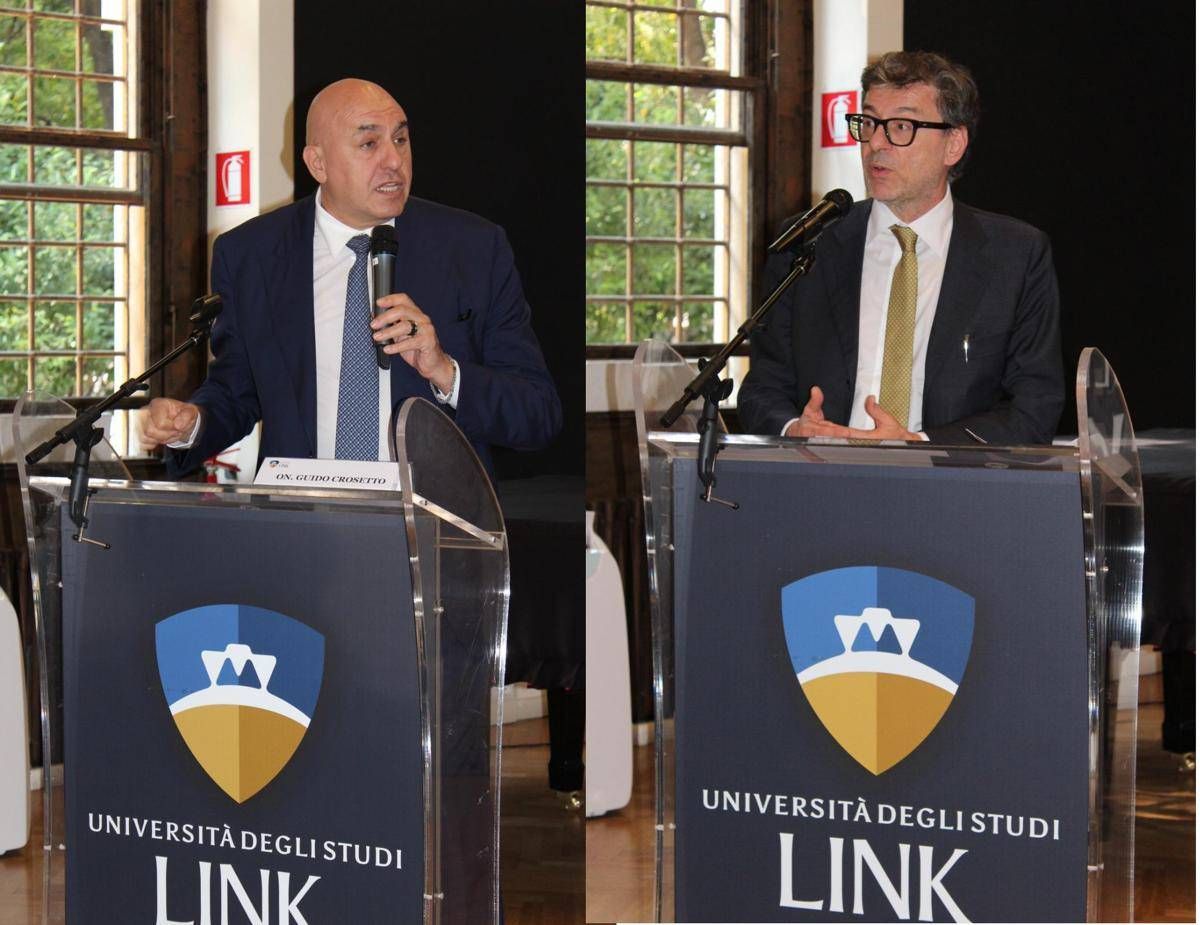Convegno alla Link, focus su 'Italia alle prossime sfide' con Crosetto e Giorgetti - 