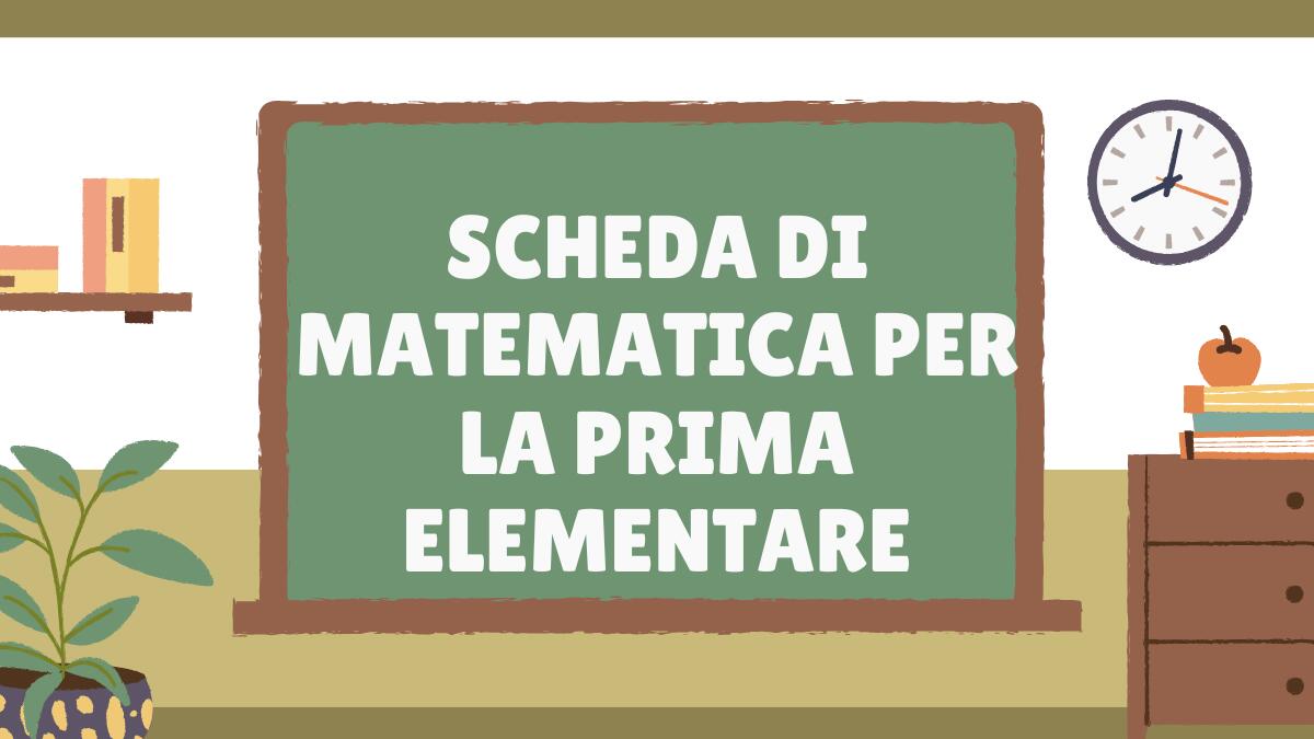 Scheda didattica di matematica: Prima & Dopo - 
