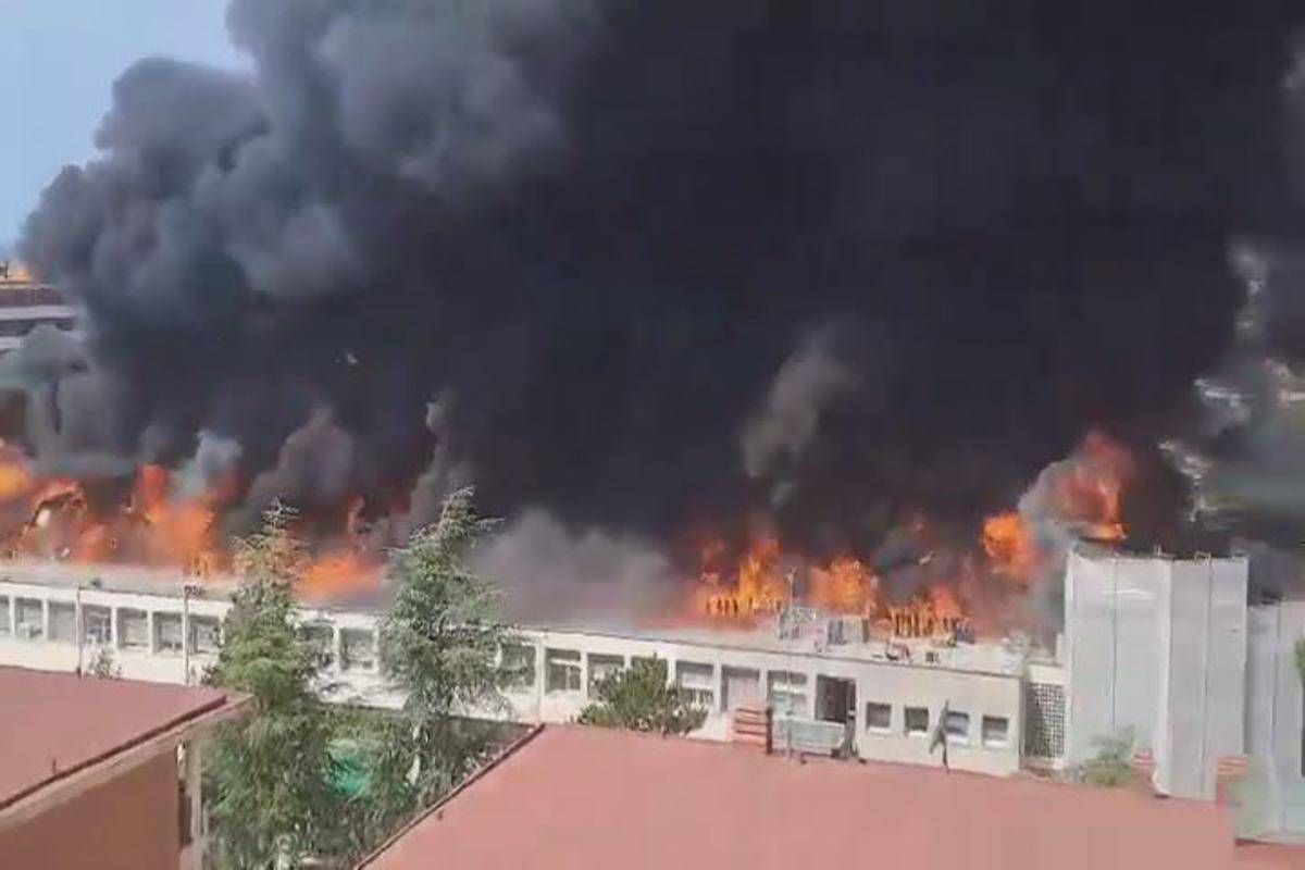 Incendio all'università di Viterbo, fiamme divorano la facoltà di Agraria - Video -