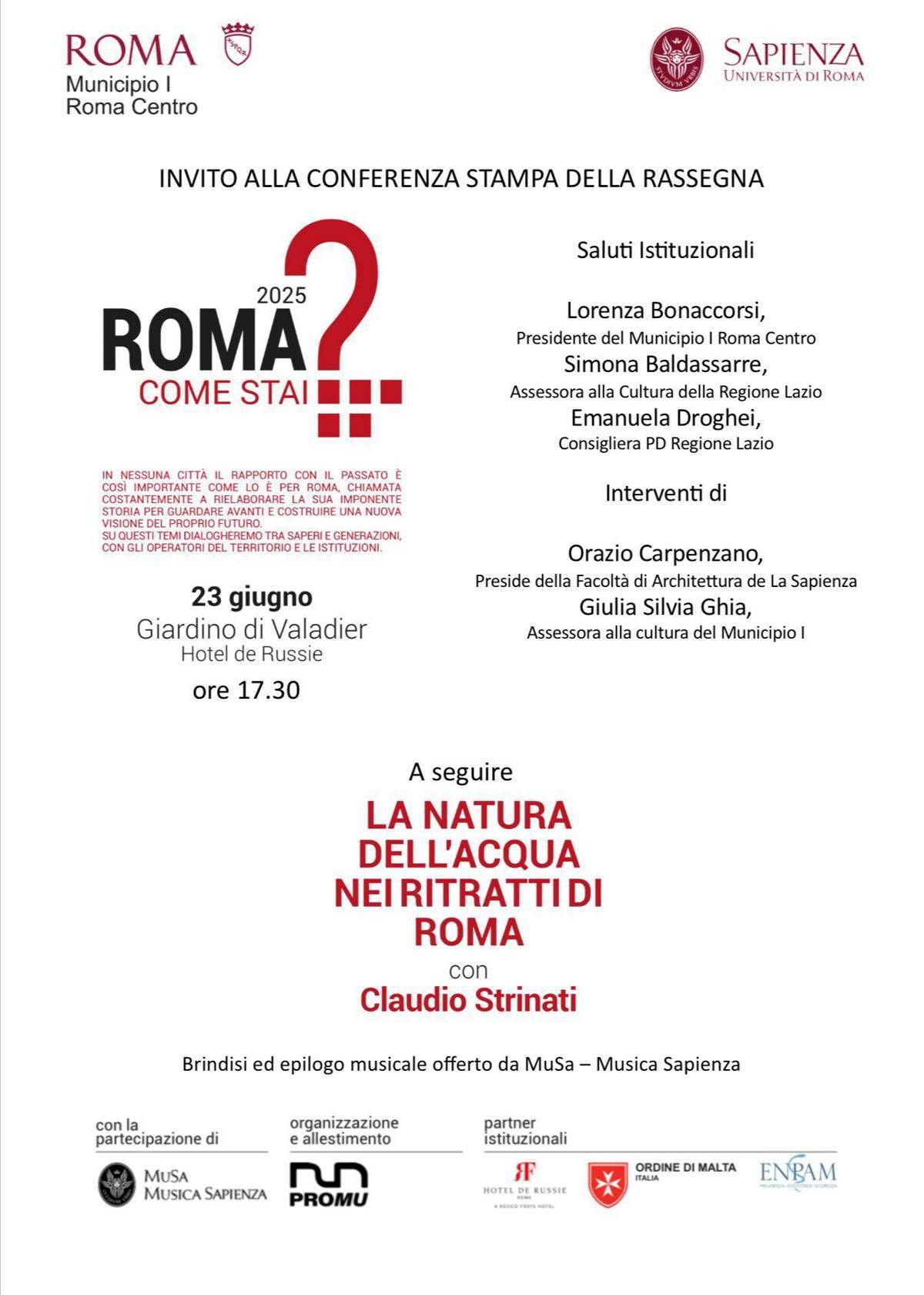 Torna 'Roma come stai?', la VII edizione forum tra acque, giardini e visioni urbane - 