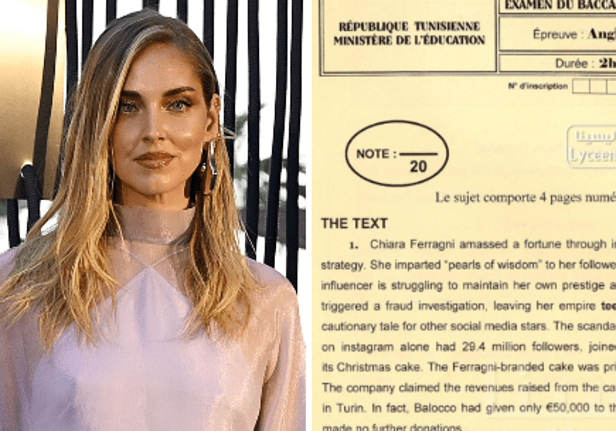 Ferragni tra le tracce della maturità in Tunisia, sotto esame il caso Pandoro-gate - 